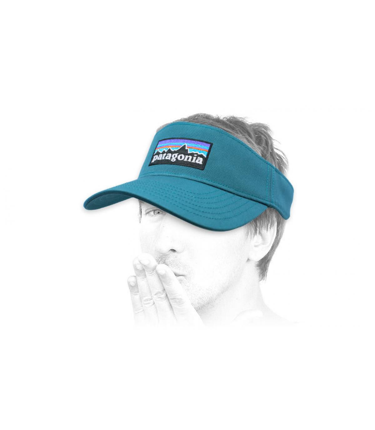 blue Patagonia visor P6 Logo Visor tasmanian teal